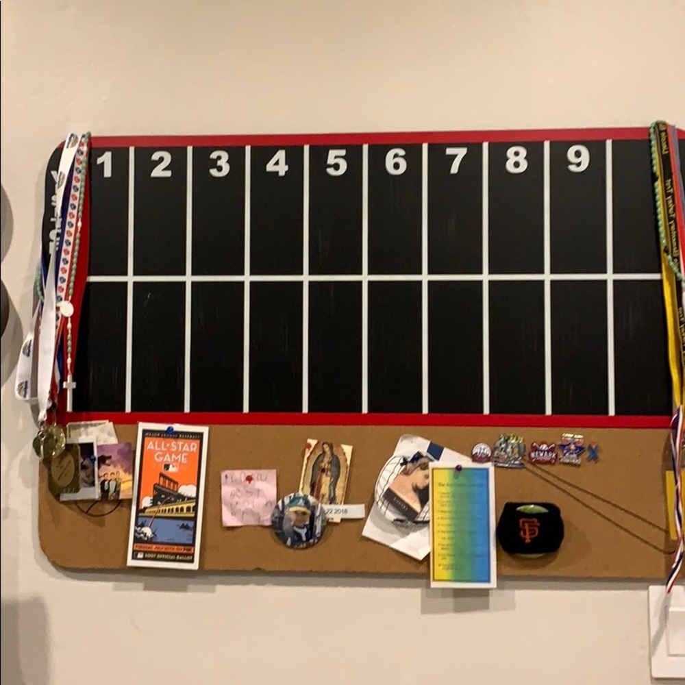 Pottery Barn Kids baseball decor sign rare vintage